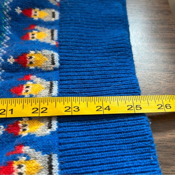 Crewcuts Blue Wool Sweater with Fox and Snowman Design (Youth) 16 - Picture 8 of 9